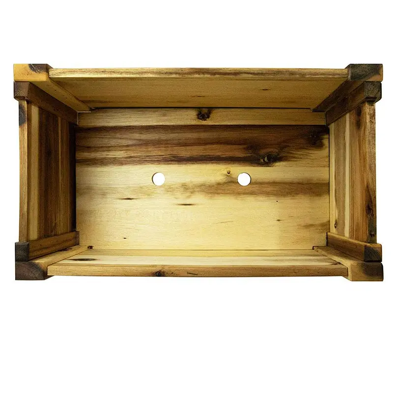 Wooden Planter Box Rectangle Shape for Garden Patio or Window