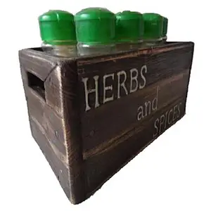 Beautiful Vintage Style Kitchen Crate for Herbs and Spices