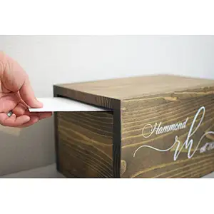 Locked Card Box Rustic Wedding Cards Box With Slot Honeymoon Fund Box