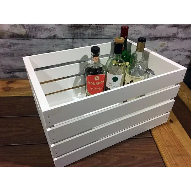 Wooden Crates with rope Handles Home rustic decor 2020