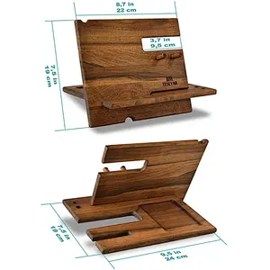 Wood organize phone holder glasses holder Wooden phone stand watch holderphone holder