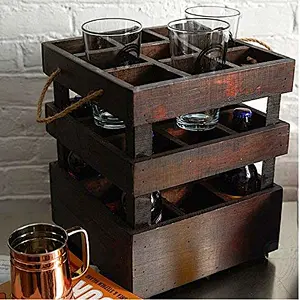 Antique style can be overlaid with wooden BEER crates,stackable wood crates