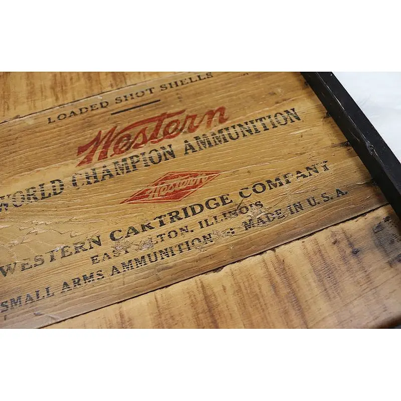 Western Ammo Wood serving tray, ottoman tray, wood crate tray