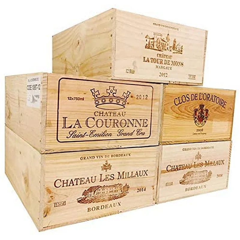 Vineyard Crates One (1) Decorative French Wine Crate - Wooden Box for Wine Storage Wedding Decor DIY Projects Garden Planter
