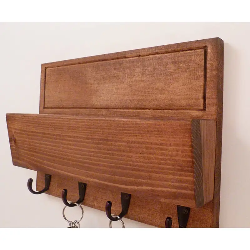 2020  American Mail Organizer Wall Mail Rack Entryway Organizer  Rustic Key Rack  Mail and Key Holder