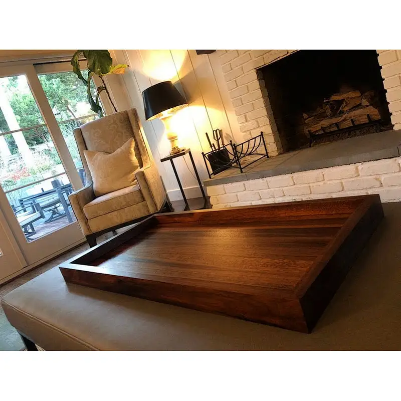 Wooden Serving Trays Serving Trays for Ottomans Wooden Tray With Handle
