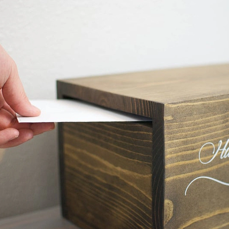 Locked Card Box Rustic Wedding Cards Box With Slot Honeymoon Fund Box