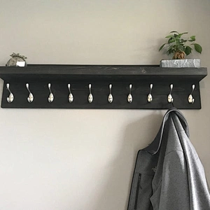 Wall mounted Entryway Coat Rack Shelf for wall mount corner shelves white wall shelf