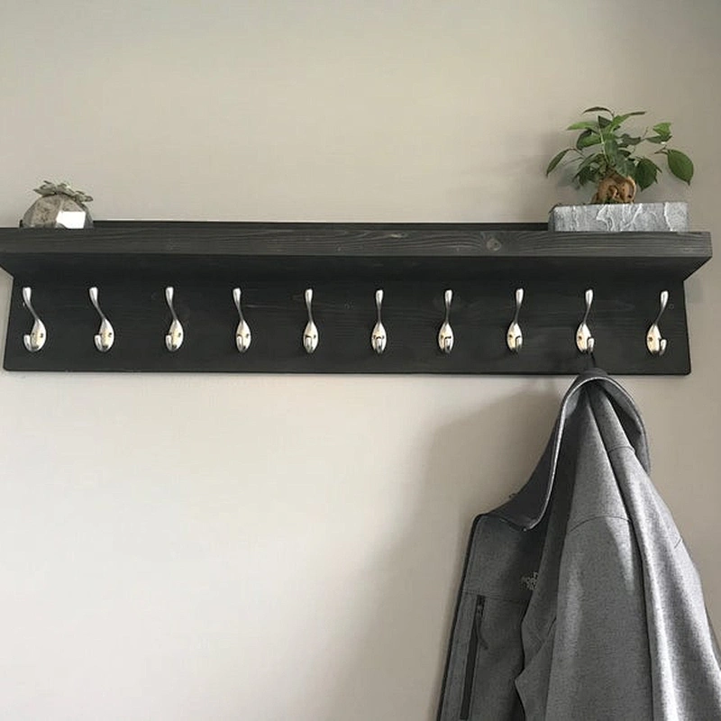 Wall mounted Entryway Coat Rack Shelf for wall mount corner shelves white wall shelf