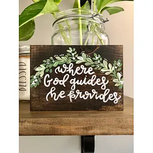 farmhouse style box sign || bible verse Christian gift of wood signs