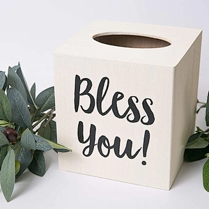 ountreeC Rustic Tissue Box Cover - Farmhouse Tissue Box Holder  with 
