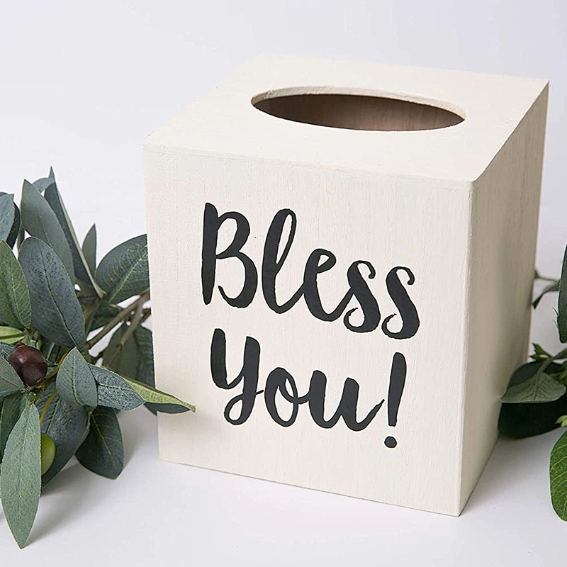 ountreeC Rustic Tissue Box Cover - Farmhouse Tissue Box Holder  with 