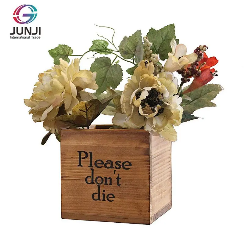 Wooden Flower Planter Flower Pot Designed for Outdoor & Indoor Perfect Gift Idea at Any Time of The Year