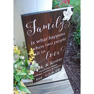 Rustic Wedding Sign Painted On Wood
