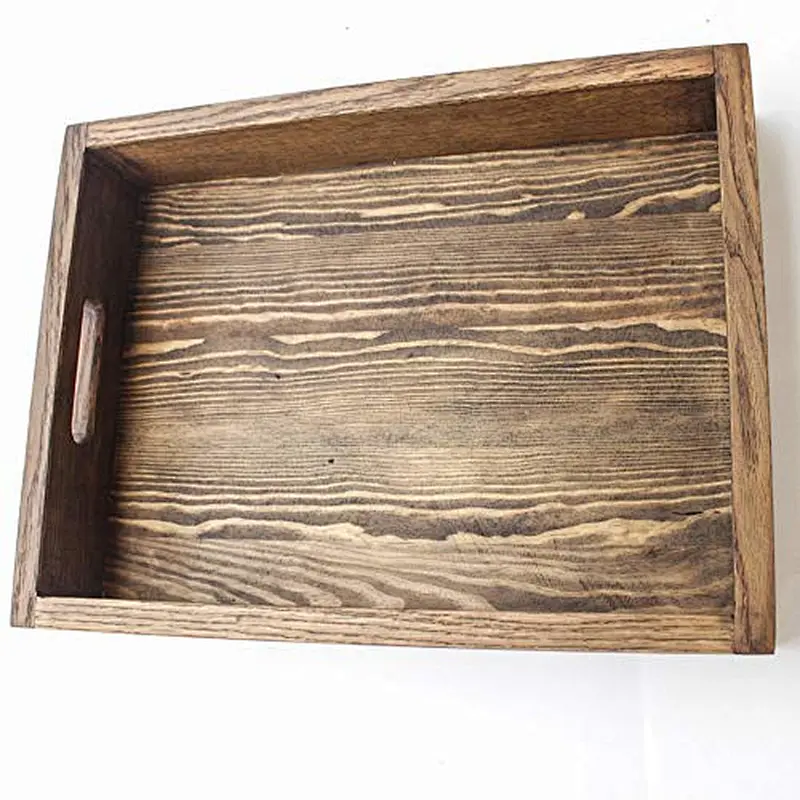 Rustic brown Wooden Breakfast Serving Tray