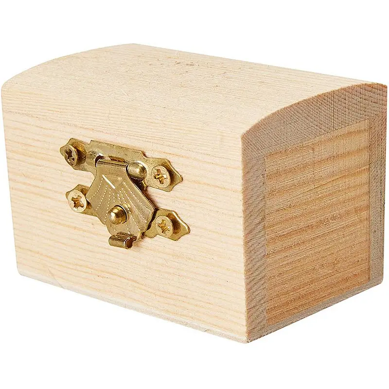 Custom wooden gift box small wooden  jewelry box handmade wooden box