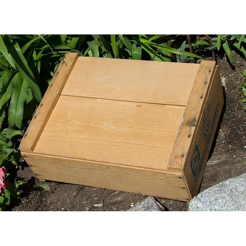 Vintage Wooden Fruit Crate Old fashioned Shipping Crate Wood Storage Box Wooden Trays and Boxes