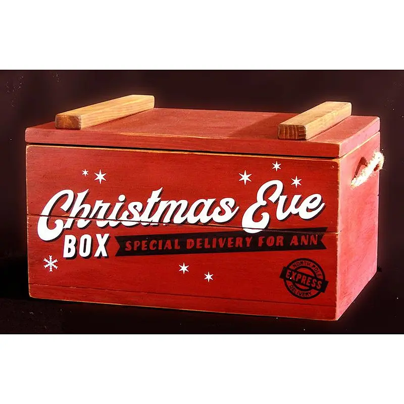 Christmas Eve Storage Box With Lid Wood Gift Box Rustic Wood  Crate With Lid