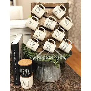 Kitchen Storage Rack-Wood Stand, Farmhouse Decor, Coffee Mug Holder Wooden shelf