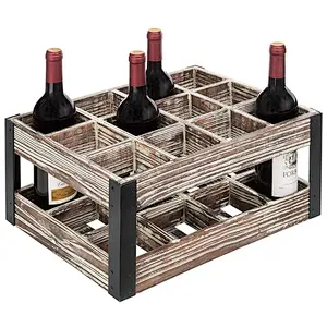 Rustic storage wood  wine crates grey for fruits and vegetables cheap wooden fruit crates for sale