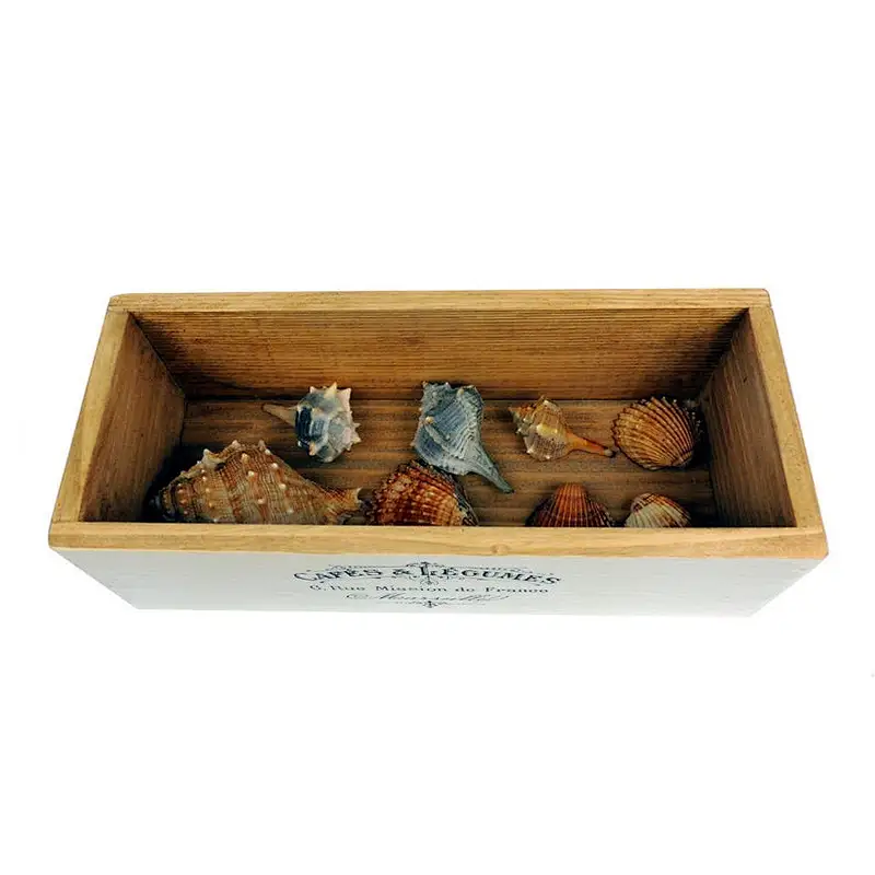 Vintage box Wooden box with graphics Container fo small items  Home decor window box