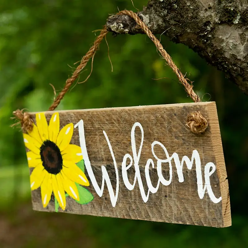 2020 Home Decor Wood Sign for Christmas customize sign in wood wooden sign with for writing marking board on wood