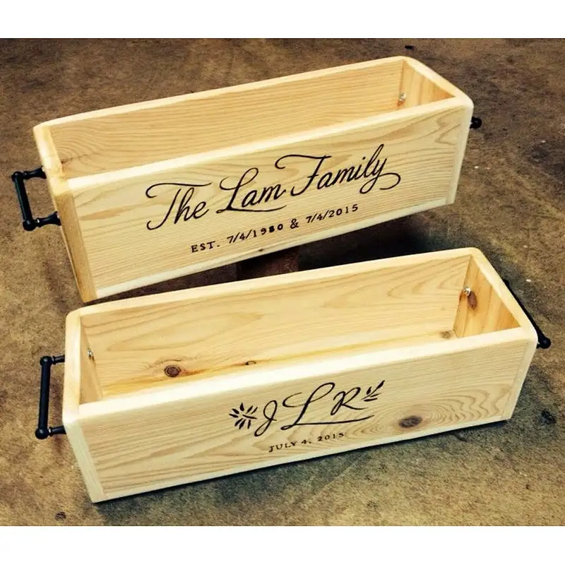Personalized Cedar Herb Planter Box Flower Wood Box wood Planter Box