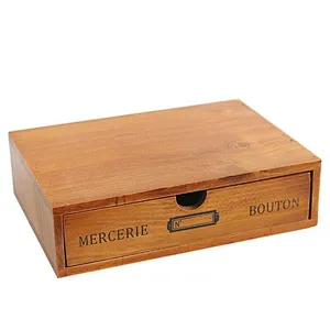 Vintage Wooden Box Storage Drawer Wooden Chest of Drawers Jewelry Organizer A4U0