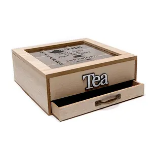 Wooden Tea Box Personalised Tea Box Tea lovers gift Christmas Gift Birthday Gift Housewarming