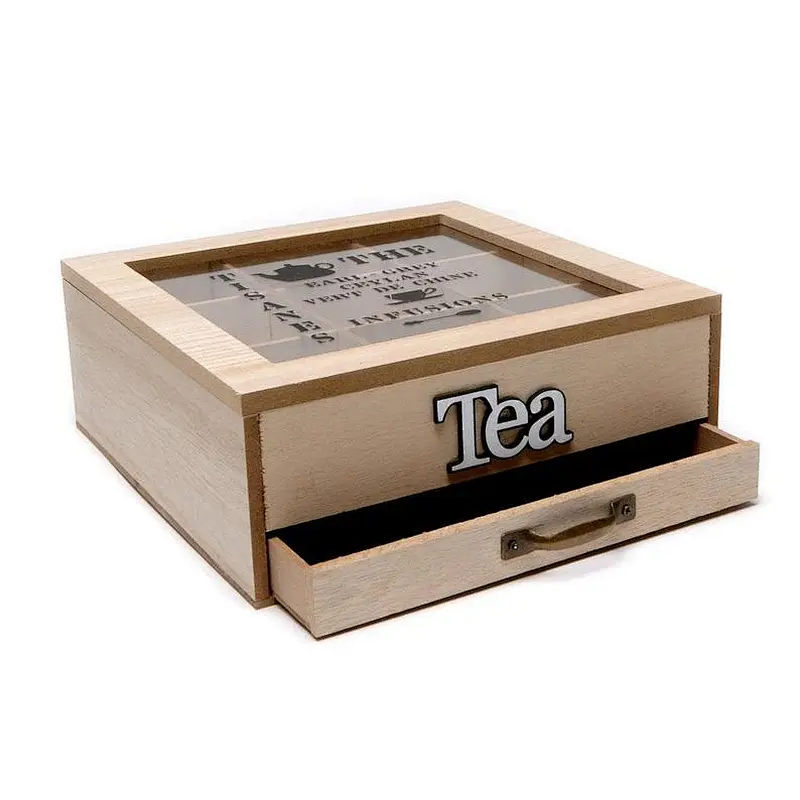 Wooden Tea Box Personalised Tea Box Tea lovers gift Christmas Gift Birthday Gift Housewarming
