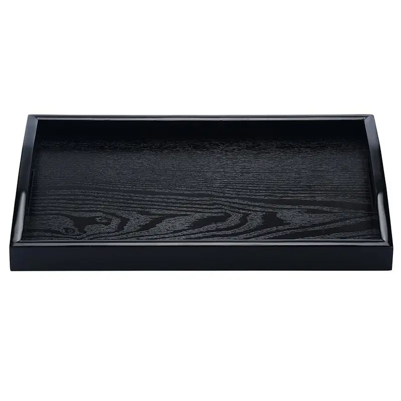 Rectangle Wooden Serving Tray Black 14 by 9-Inch