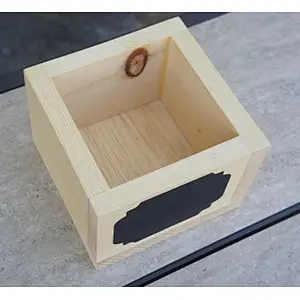 2020 Desk Organizer Wood box with reusable chalkboard design to write with chalk on