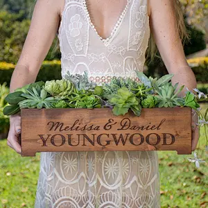 wood box woodland succulent planter flower wedding centerpiece box rustic pot vases for wedding wooden boxes rustic wedding gard