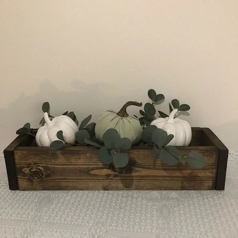Wooden Planter Box  Mason Jar Box Wooden Decor  Centerpiece Box Pot