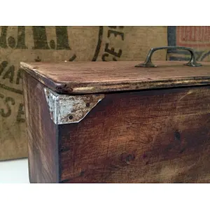 Rustic keepsake with lock personalized customized practical tool  unfinished wholesale antique  grated suitcase with wooden box