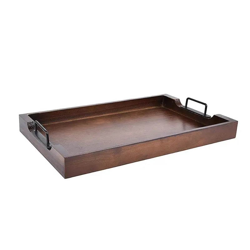 Wooden tray rustic tray Wooden Serving Trays Wooden Trays For Decoration Wood Dinner Plate Tray Bread