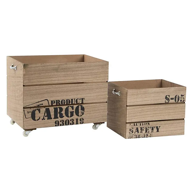 Handmade Rustic Crates Storage Box  Large box with wheels for moving