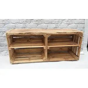 wooden shoe rack .shelving display with  Rural retro minimalist version