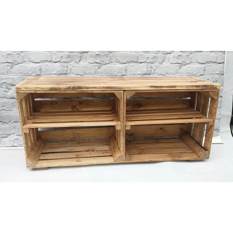 wooden shoe rack .shelving display with  Rural retro minimalist version