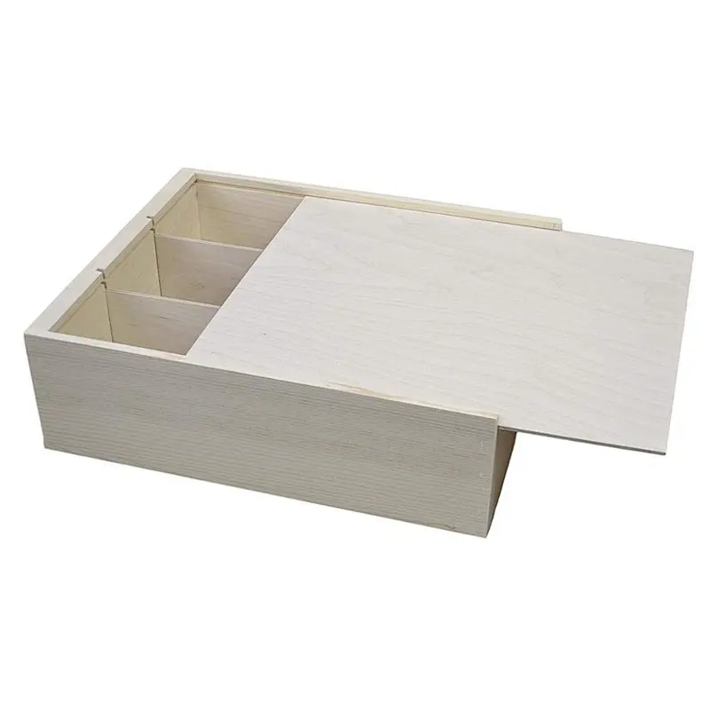 A triple, large or champagne bottle slide top box