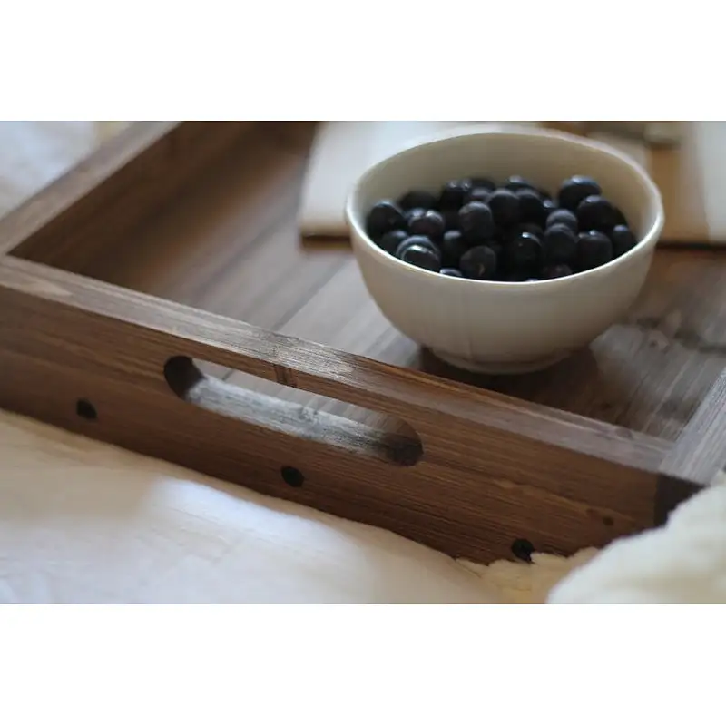 Hot Serving Tray Wood Wooden Tray With Handle Wooden Tray Handle  Wooden Serving Trays Wooden Dry Fruit Tray