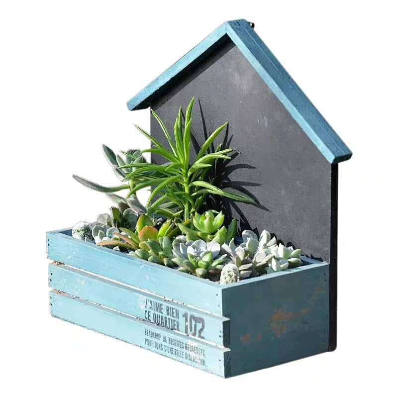 2020 Wood Planter Box Great for Succulent Cactus Herbs Wooden Gift Flower Pot Wooden Planter Box