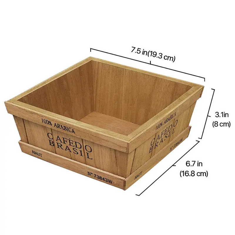 Rustic  Vintage Decorative Tray Storage Display Box Container for Home Wedding Decor Flower Jewelry Organization Wooden Crates
