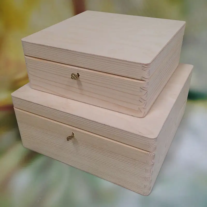 Wooden Box with Lid
