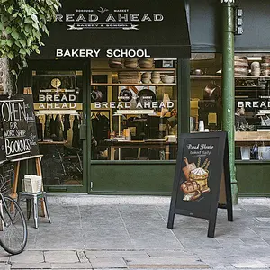 Rustic Vintage Black Wooden A-Frame Chalkboard/Sidewalk Chalkboard Sign/Frame Restaurant Message Board (Classic)