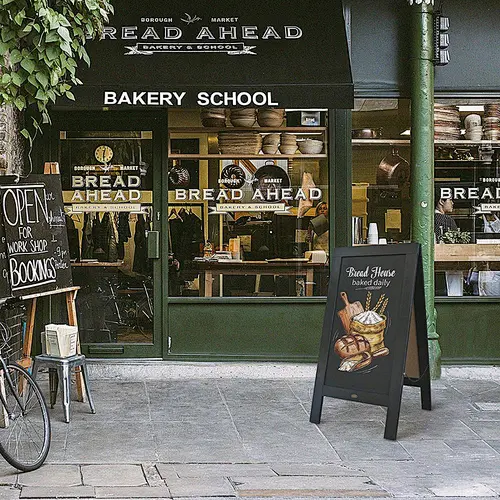 Rustic Vintage Black Wooden A-Frame Chalkboard/Sidewalk Chalkboard Sign/Frame Restaurant Message Board (Classic)