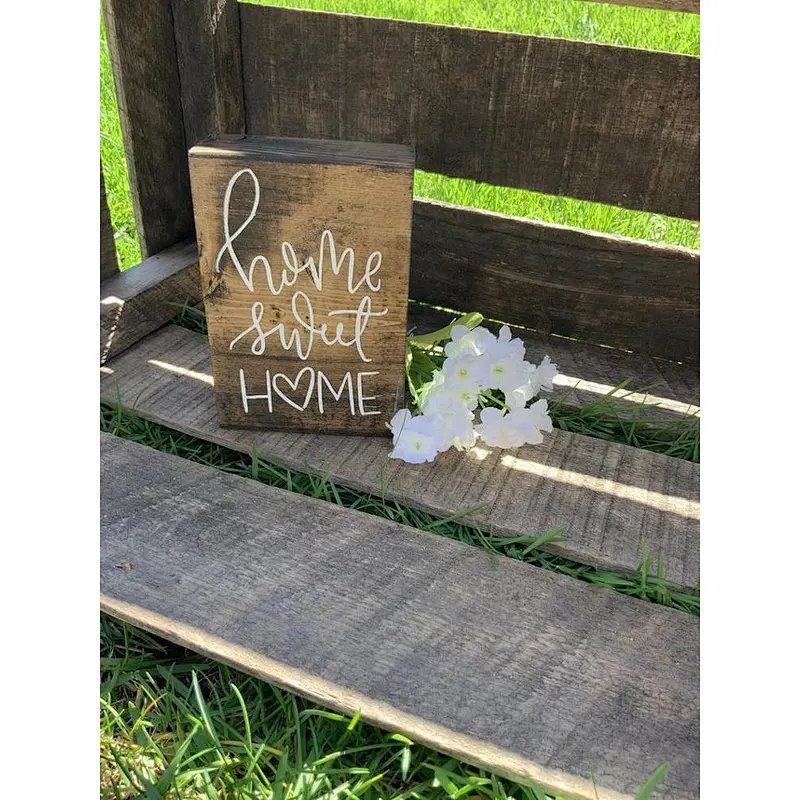 Personalized Valentines Gift farmhouse style sign  billboards Wooden sign wood home decor block sign