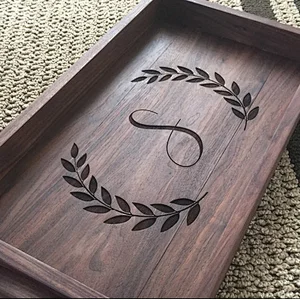 Serving wooden tray  wooden tray handle