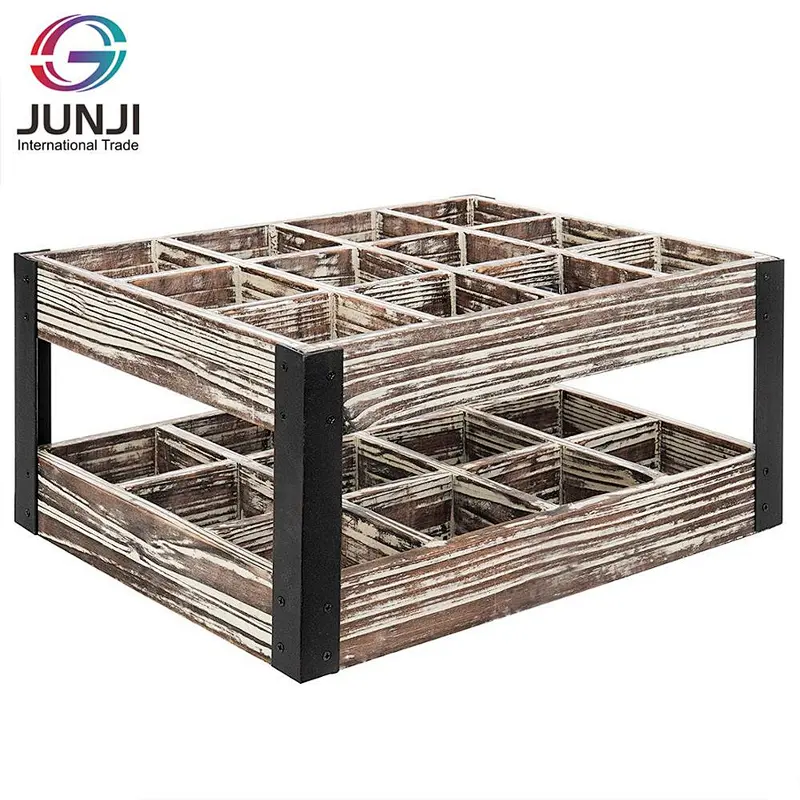 Rustic storage wood  wine crates grey for fruits and vegetables cheap wooden fruit crates for sale