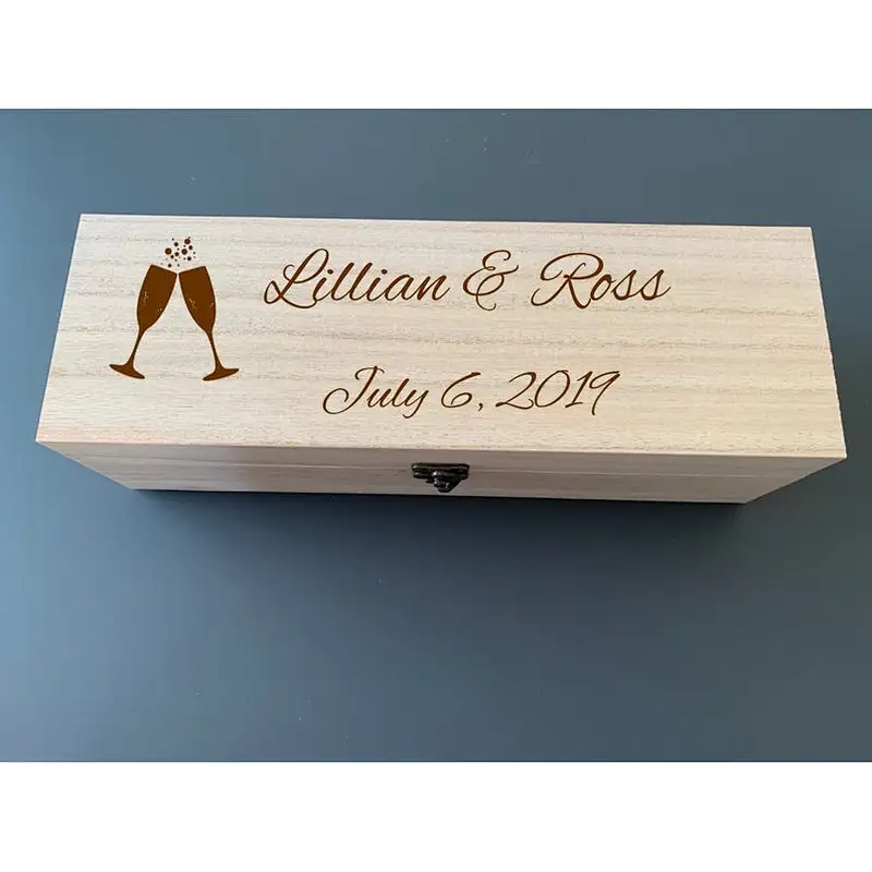 Engraved Wood Wine Box - Custom - Personalized Wood Wine - Wooden Wine Boxes